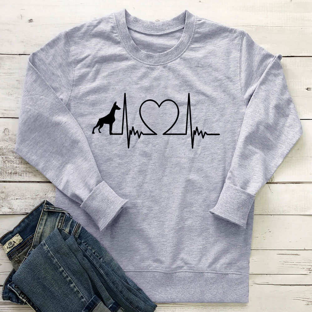 Love printed long sleeved hoodie