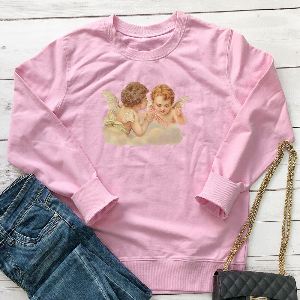 Two little angel printed hoodies