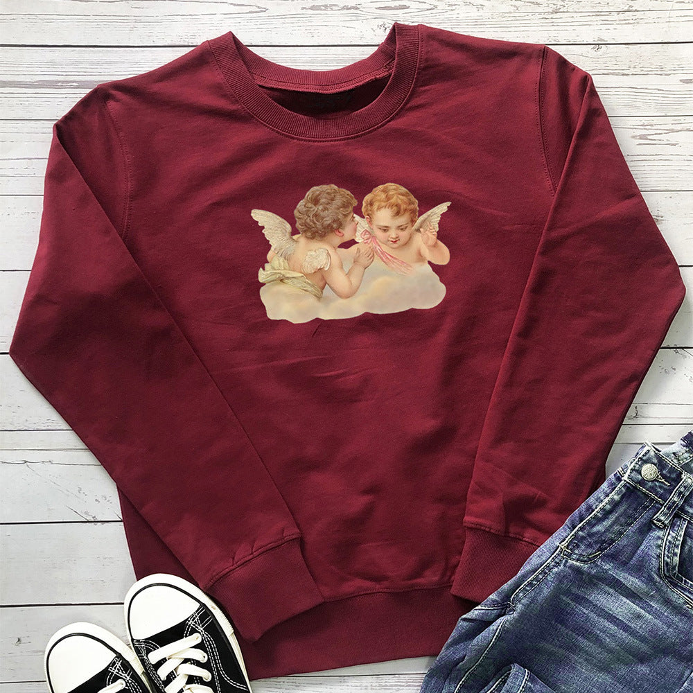 Two little angel printed hoodies