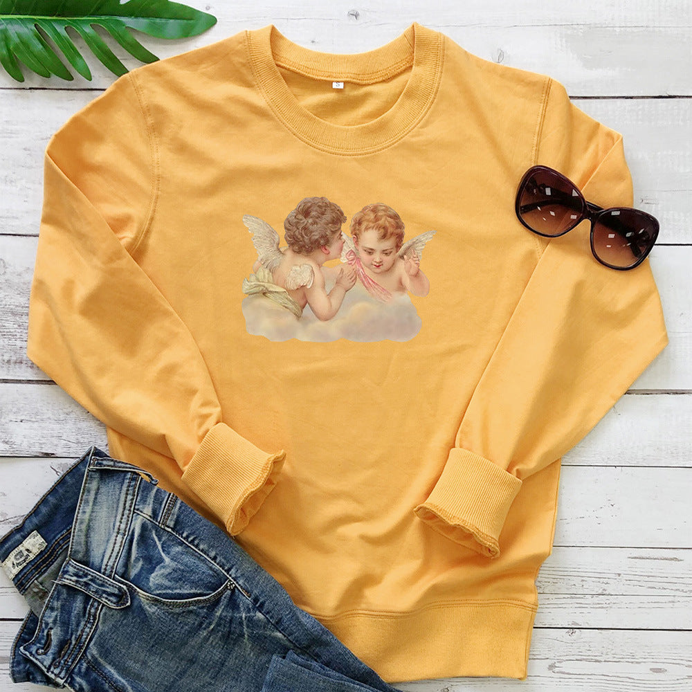 Two little angel printed hoodies