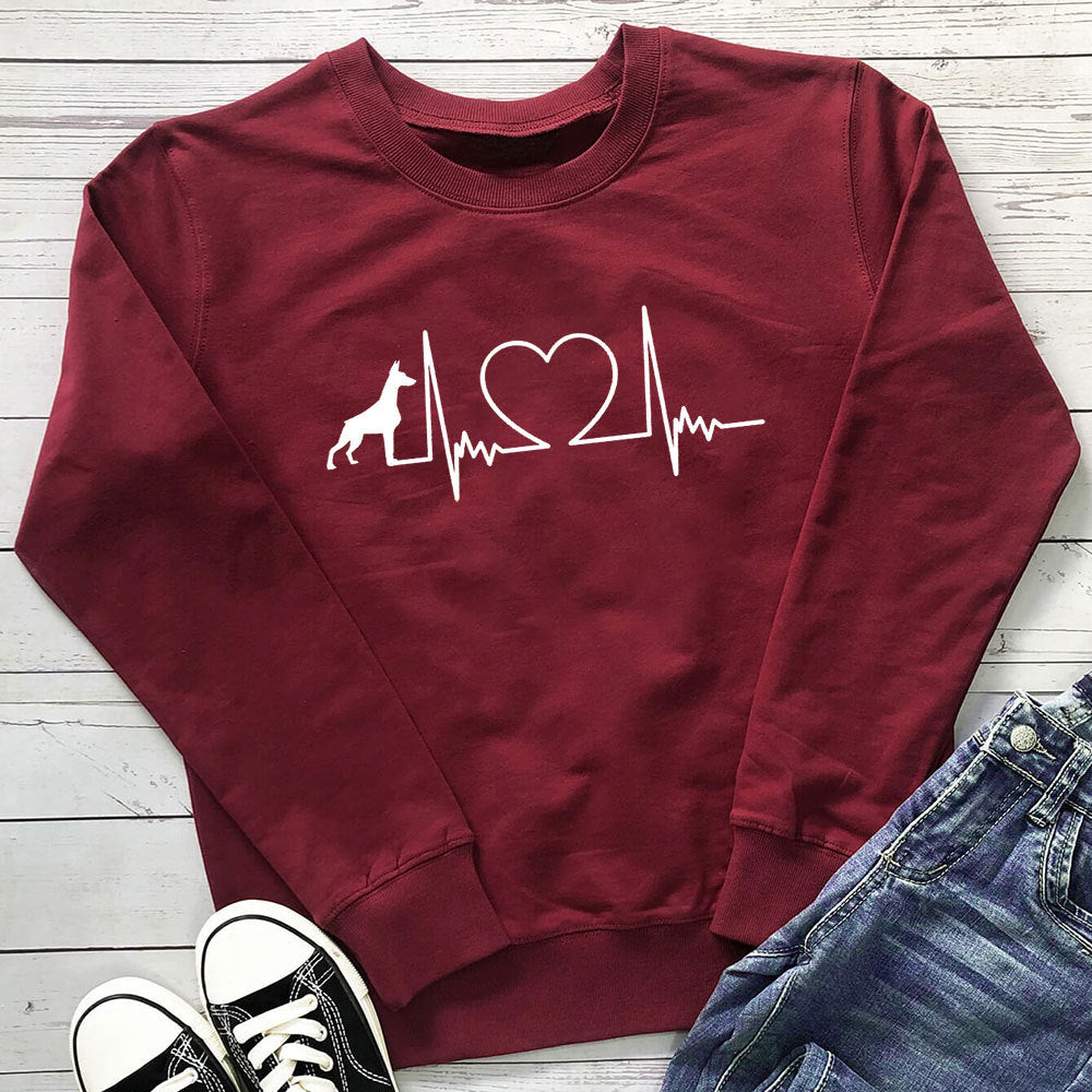 Love printed long sleeved hoodie