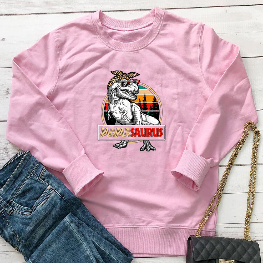 Dinosaur colored printed hoodie