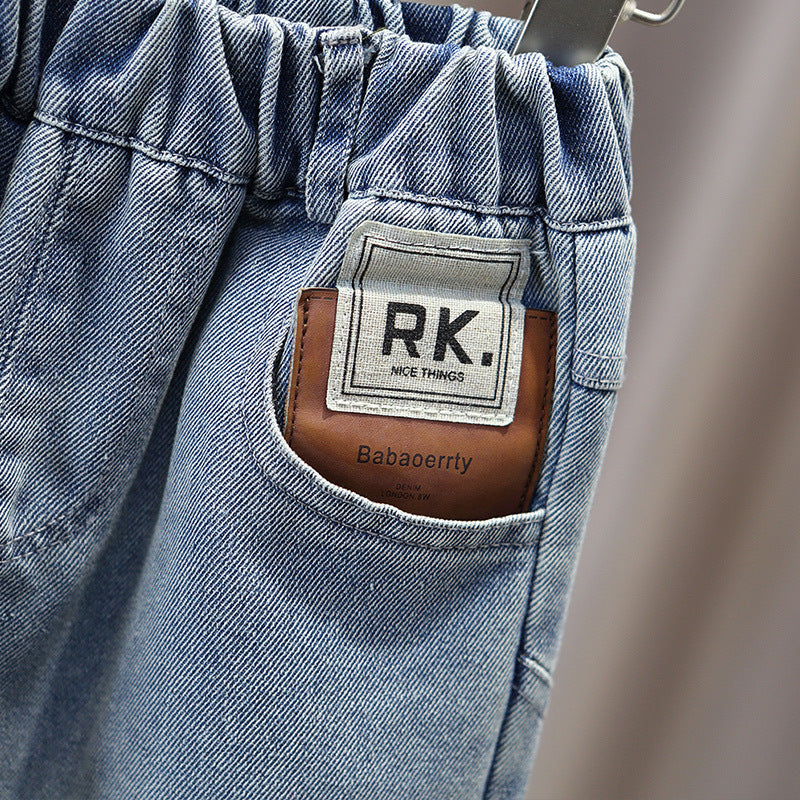 Boys Casual Soft Denim Long Pants