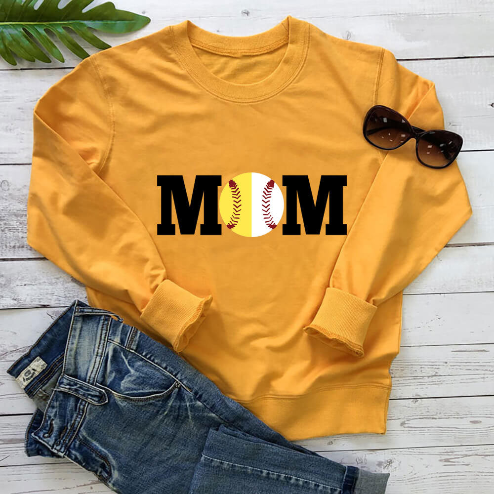 MOM Baseball printed hoodie