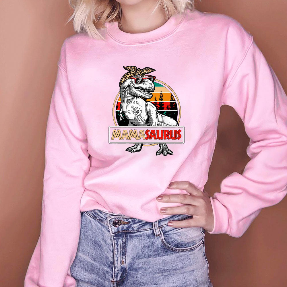 Dinosaur colored printed hoodie