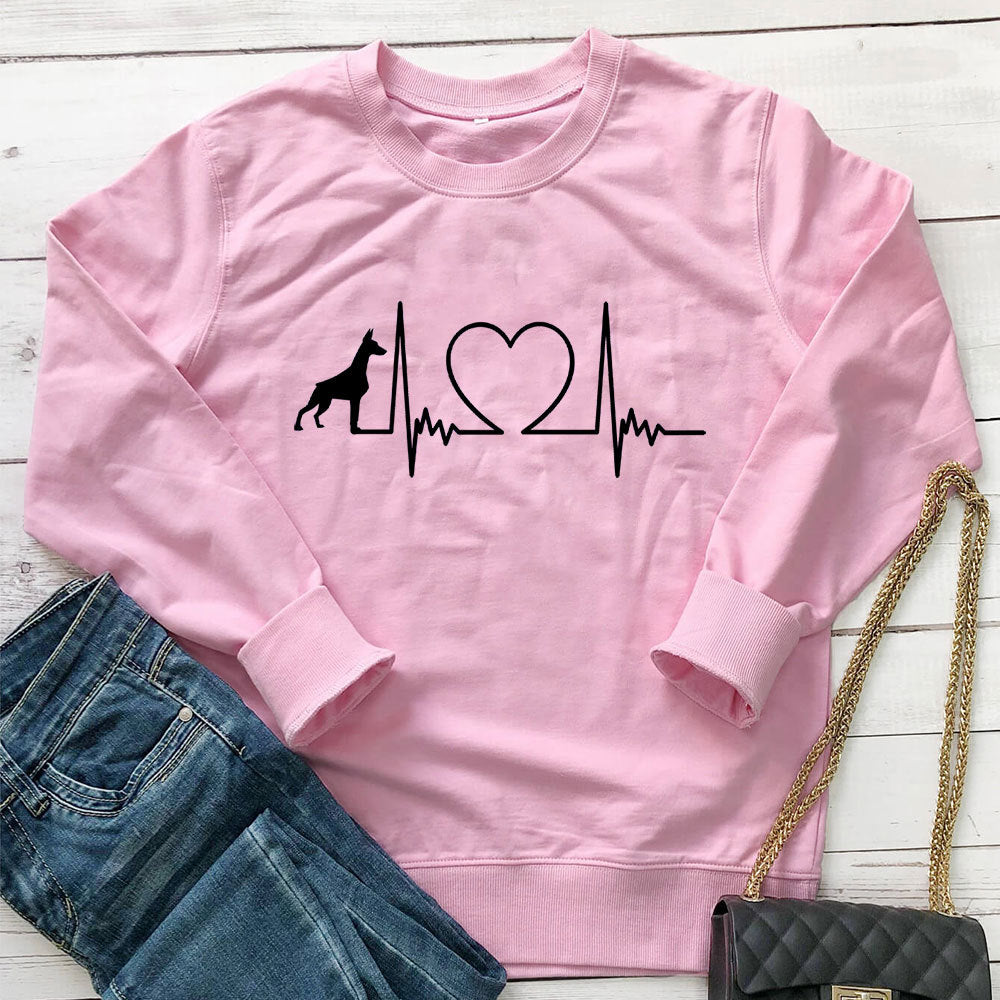 Love printed long sleeved hoodie