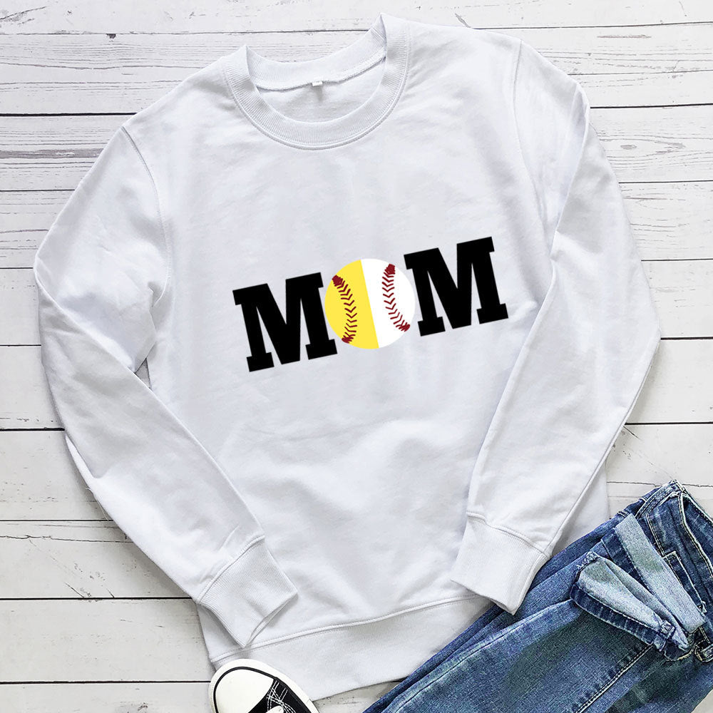MOM Baseball printed hoodie