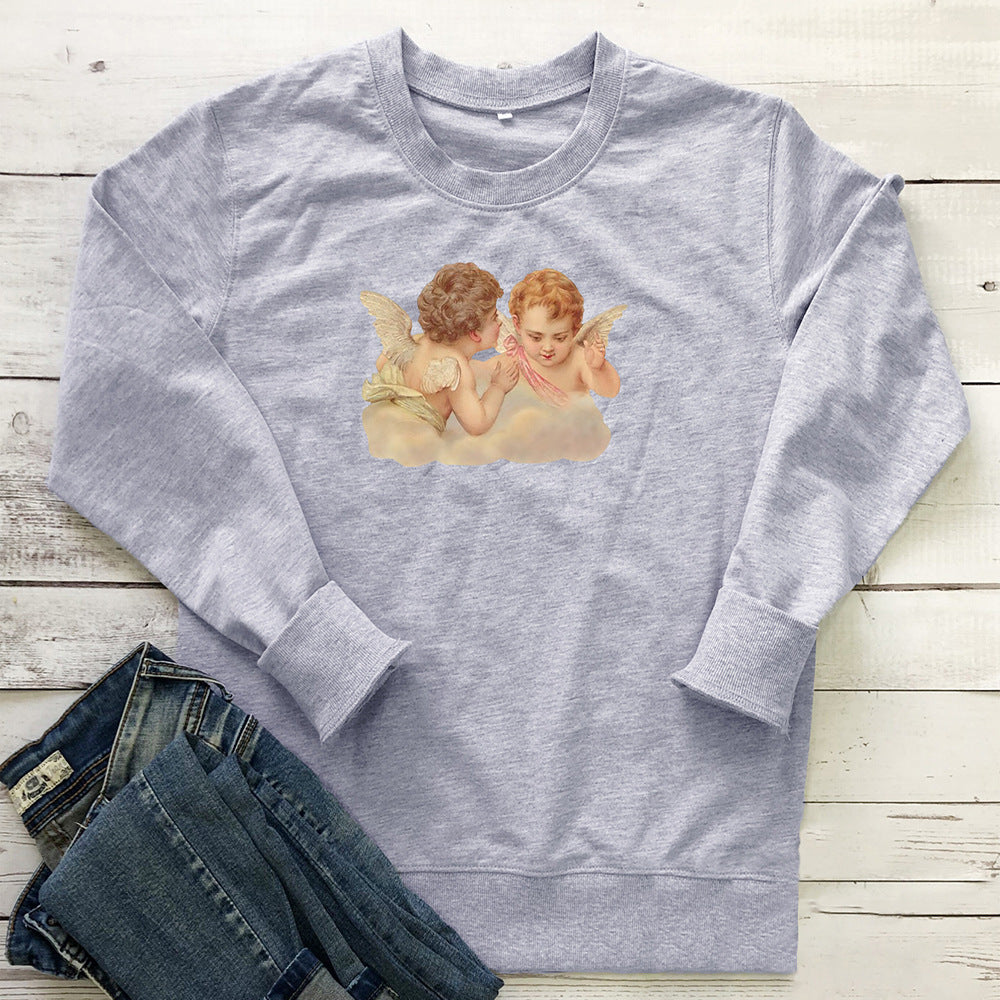 Two little angel printed hoodies