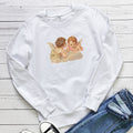 Two little angel printed hoodies