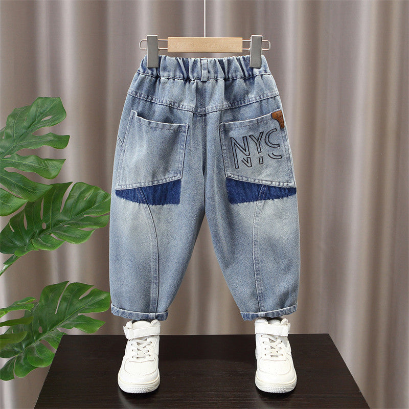 Boys Casual Soft Denim Long Pants